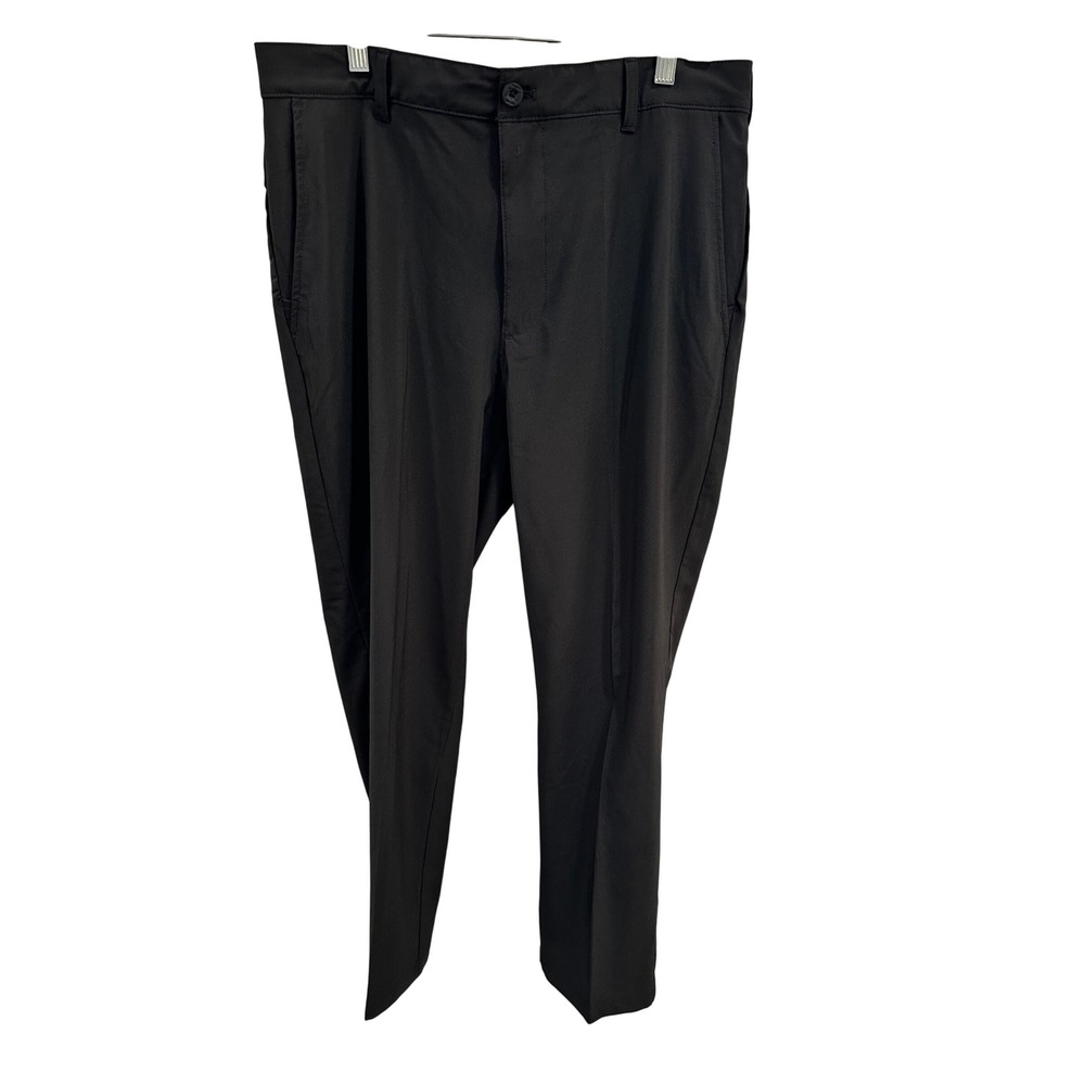 IZOD Golf Performance Pants Mens Size 36 Black Flat‎ Front Stretch Comfort